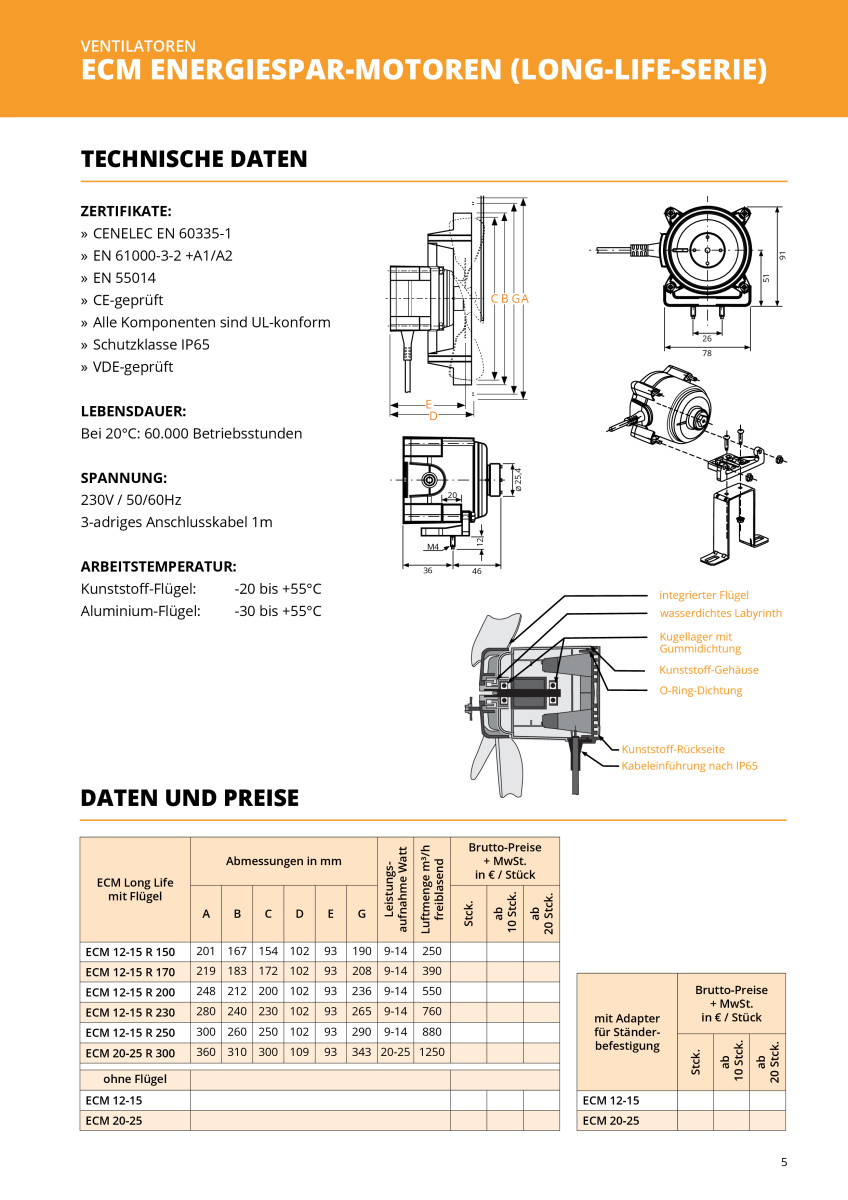 Kapitel Ventilatoren - Komponenten für die Kältetechnik